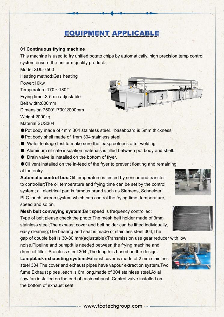 Continuous frying line